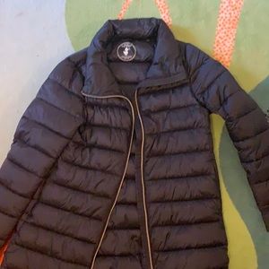 Save the duck puffer coat blue